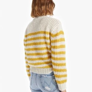 Mother |The Jumper Stripe Alpaca Blend Sweater in Mostly Sunny SZ XS